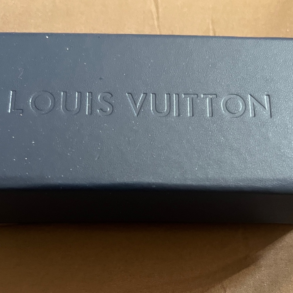 Louis Vuitton Dark Blue Embossed Eyewear/ Sunglasses Box/case ONLY - Picture 2 of 5